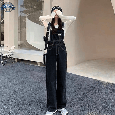 Salopette Pantalon Femme Noir Foncé