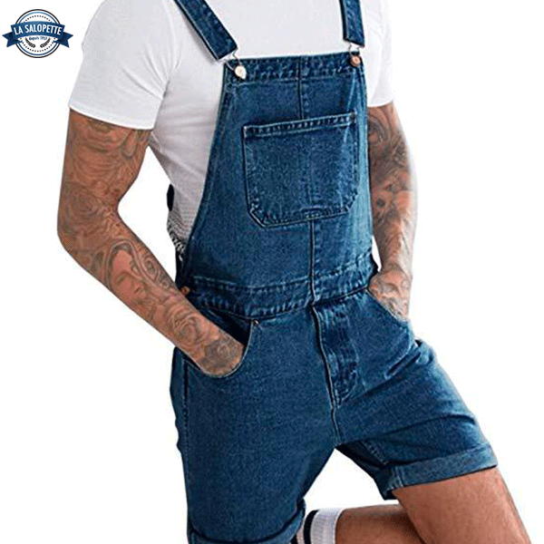 Salopette Short<br> Bleue Marine