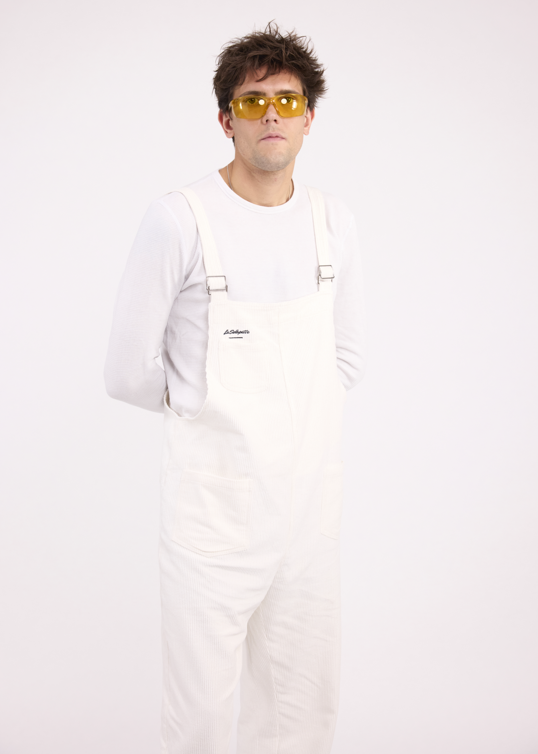 Salopette Velours Blanche pour Homme