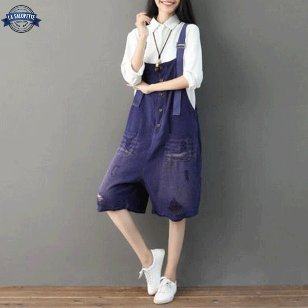 Salopette en Jean<br> Violette Tainan