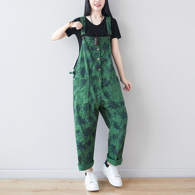 Salopette Vintage<br> Cargo Vert Kaki