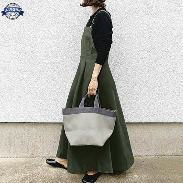 Robe Salopette<br> Kaki Hiver Sarcelle