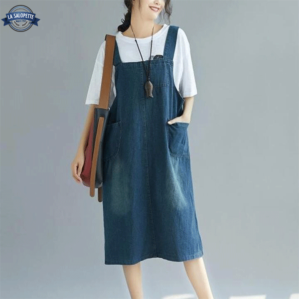 Robe Salopette<br> Bleue Canard