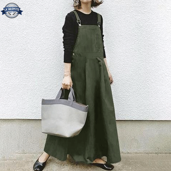 Robe Salopette<br> Kaki Hiver Sarcelle