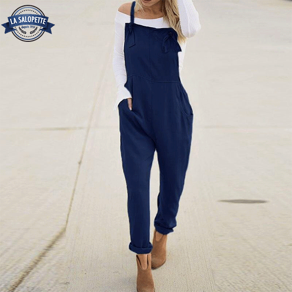 Salopette Vintage<br> Bleue Marine Femme Hippie