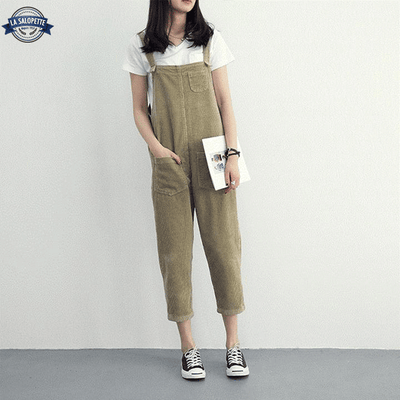 Salopette Kaki en Velours
