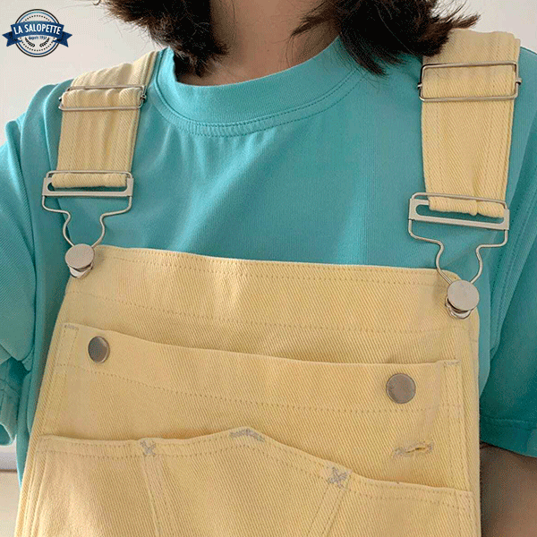 Salopette Jean<br> Jaune Pastel
