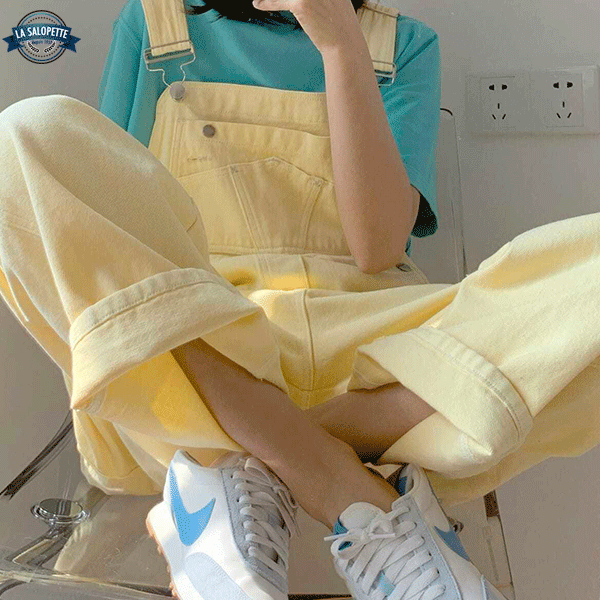Salopette Jean<br> Jaune Pastel