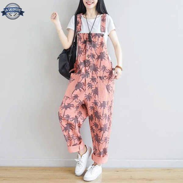 Salopette Vintage<br>Rose Femme Akita