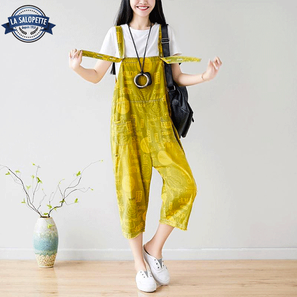 Salopette Vintage<br> Jaune Citronnelle